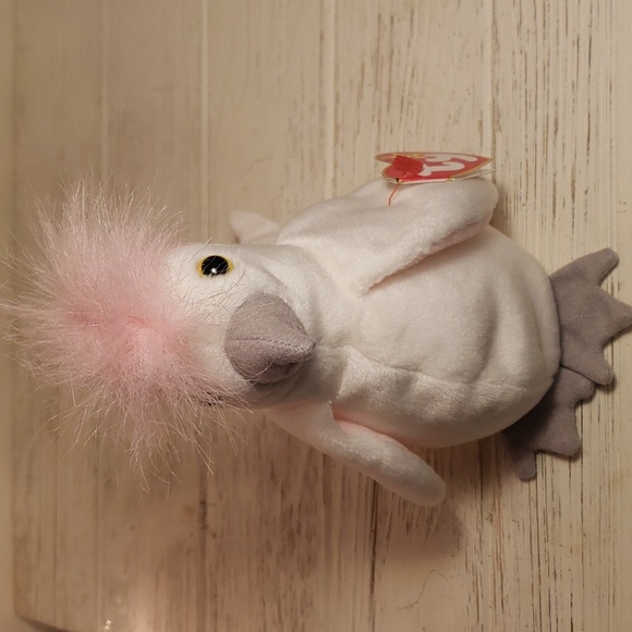 Ty Beanie Baby Kuku the Cockatoo Vintage 1998 Bird NWT - Picture 1 of 7
